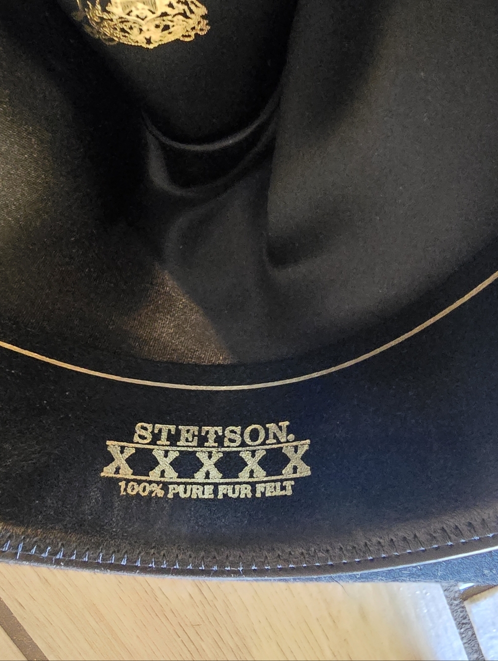 STETSON THE GUN CLUB 5x Black Felt Cowboy Hat Cowgirl Hat 6 7/8 Western Dune - Picture 3 of 6